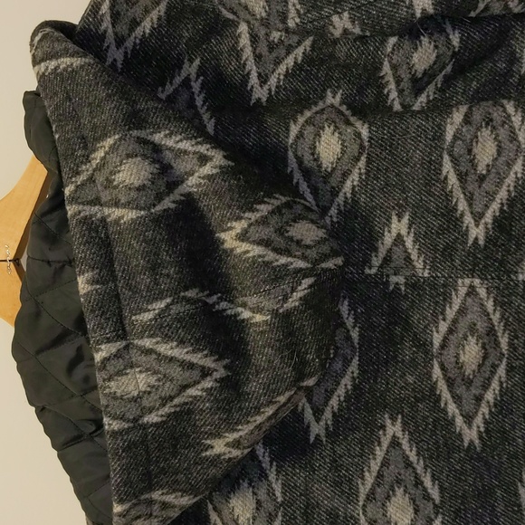 Levi's Women's Size L Hooded Zip Snap Southwest Western Print Long Jacket Coat - Picture 7 of 12